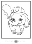 Ellie the Elephant colouring page