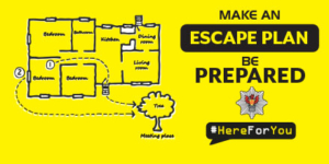 escape plan map of house and meeting point