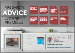 Picture of cooker with safety tips for care premises